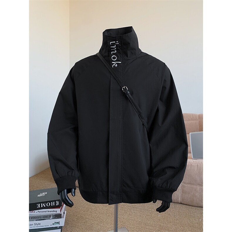 JK5006/P65春装新款个性刺绣立领飞行员夹克男潮流上衣外套，男装夹克，电商A141