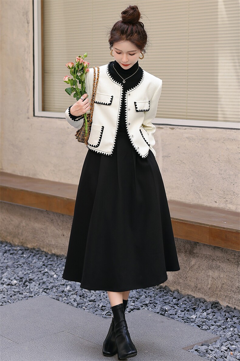 法式高级感小香风短外套女2024年春秋季新款时尚休闲气质,女装毛呢外套,韩蜜菓