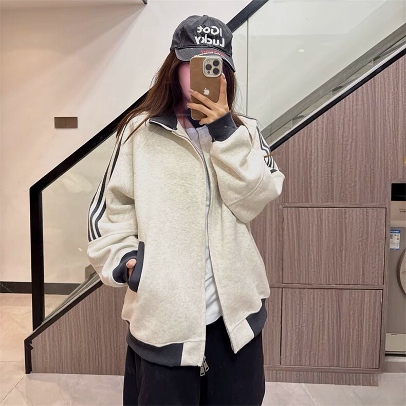 抖音得物高品质美式高街重磅结构设计拼接织带立领卫衣外套CM42,男装卫衣,电商A486