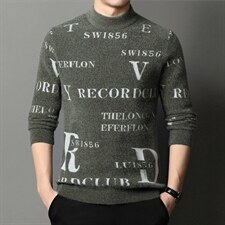 LB8203男式2023年冬季新款长袖半高领保暖毛衣针织衫P70,男装针织衫/毛衣,电商B360
