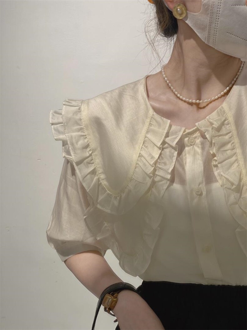 双层领衬衫，女装衬衫，驿谷