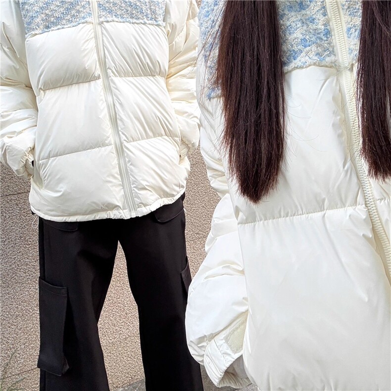 情侣小香风拼接立领棉服外套韩系加厚保暖面包服棉衣Y321-P88网图,女装棉衣/棉服,电商B245