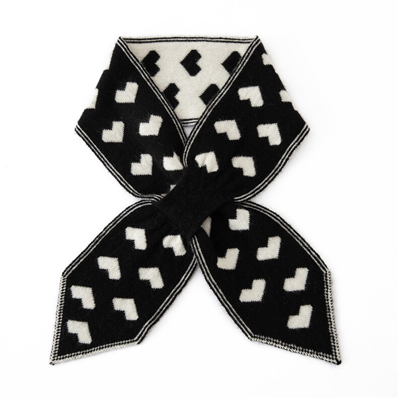 羊绒秋冬季羊绒围巾女外搭保暖针织时尚气质爱心，帽子，戎咖羊绒