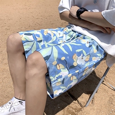 703-DK80-P26夏季休闲大码沙滩短裤数码印花，男装休闲裤，星座703