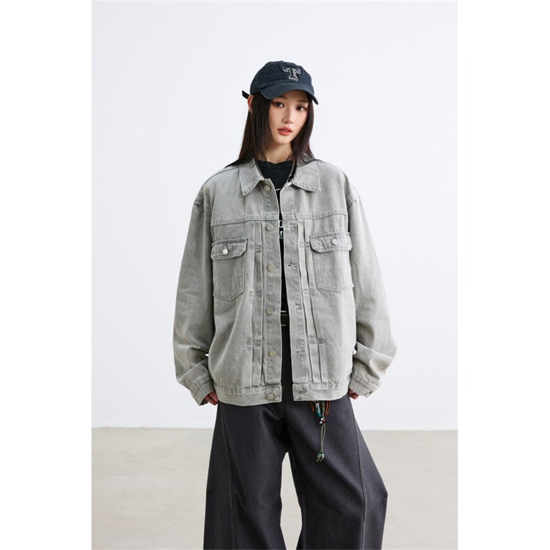 25新款抖音品质牛仔夹克中性风宽松韩版水洗外套N995/P98,男装工装外套,星座202-3