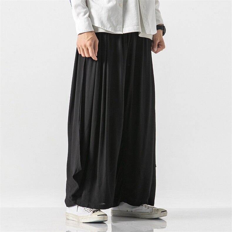 夏季大码男士风棉麻裤宽松休闲长裤双层汉服薄款K77/P100,男装民族服装,钱塘713
