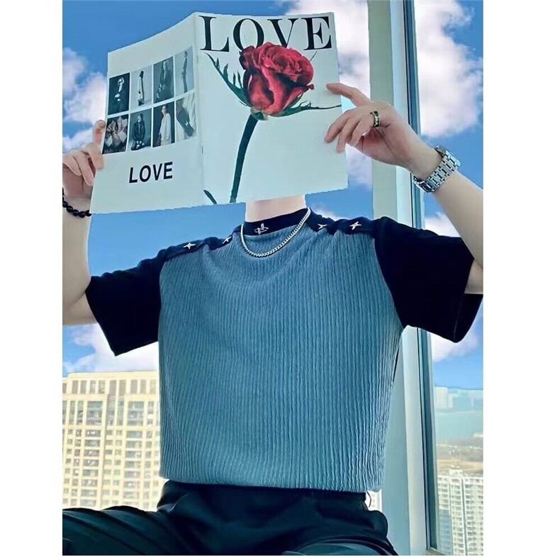 潮男穿搭T恤时尚潮牌男装文艺潮流ins日系气质流行新款T351,男装T恤,星座1116A（原606A-3）