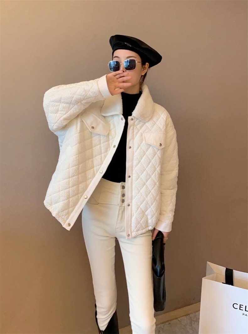 羊羔毛领衣，女装棉衣/棉服，1.2.3.4