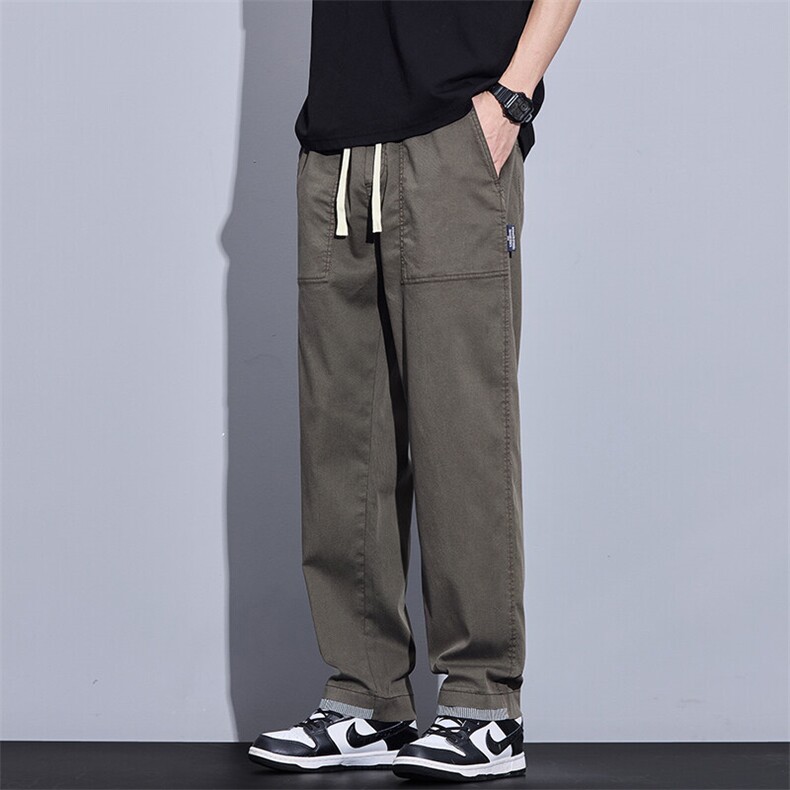 春夏新款男士青年微阔腿裤时尚百搭潮流男装长裤9061-p45现货主推,男装休闲裤,星座224-1