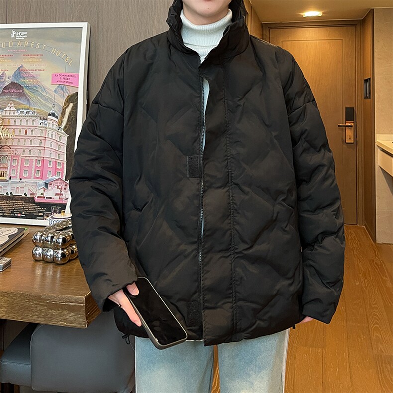 冬季美式菱形格棉服新款宽松保暖立领毛衣外套,男装棉衣,星座410-6（原星座1304-1）