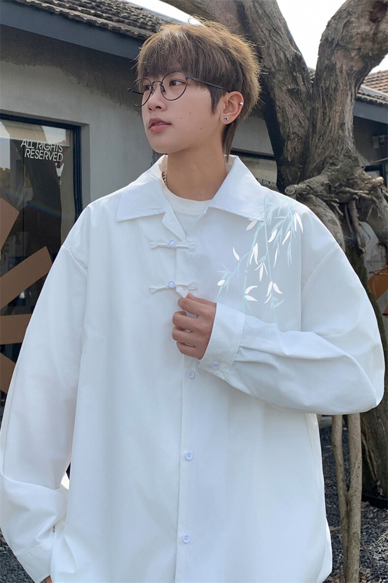 ！2025夏季新款男士新中式长袖衬衫风衬衣CS201特P38,男装衬衫,电商B220