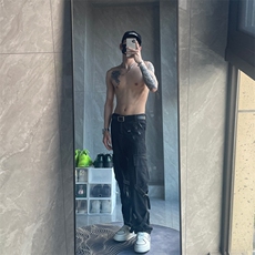 23时尚文艺潮长裤新款慵懒潮流牛仔裤男气质JN241-P60，男装牛仔裤，星座1109-3