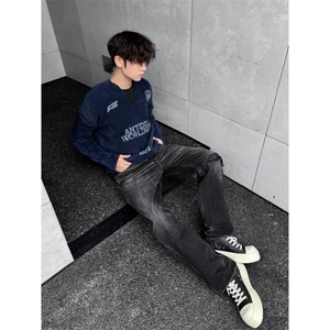 【有货】cleanfit马海毛v领毛衣高级感痞帅美式针织衫TQ01LL-P65