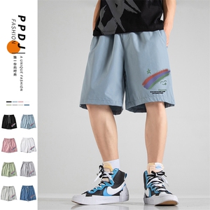 2023夏季新大码男彩虹印花宽松无影墙模特五分短裤DK2912-P20
