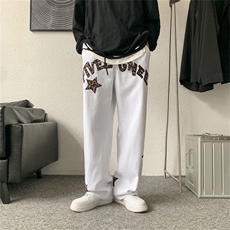 高街休闲裤男青春流行直筒运动裤潮休闲长裤K28P35，男装休闲裤，星座1116-2