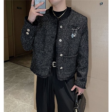 欧版法式小香风粗花呢外套女春秋季高级设计感小众小个子短款上衣，女装短外套，星座506A