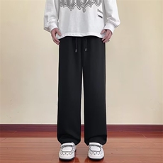 直筒卫裤男士春秋款休闲长裤子宽松潮牌运动裤垂感阔腿拖地裤，男装休闲裤，星座410-6（原星座1304-1）