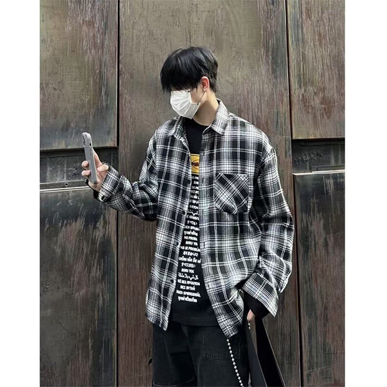 春季格子长袖衬衫深度库存跑量款DS-C323-1-2511-TP26图片