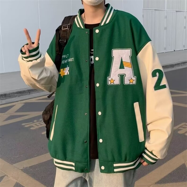 秋季夹克男士上衣棒球服PU皮袖L699-P60,男装夹克,星座1109-3