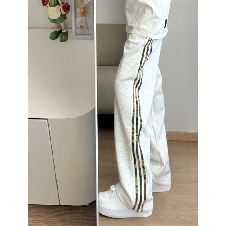 迷彩条纹裤子男春秋美式百搭卫裤直筒休闲运动长裤K176LL-特P38,男装休闲裤,星座1007（原301D）