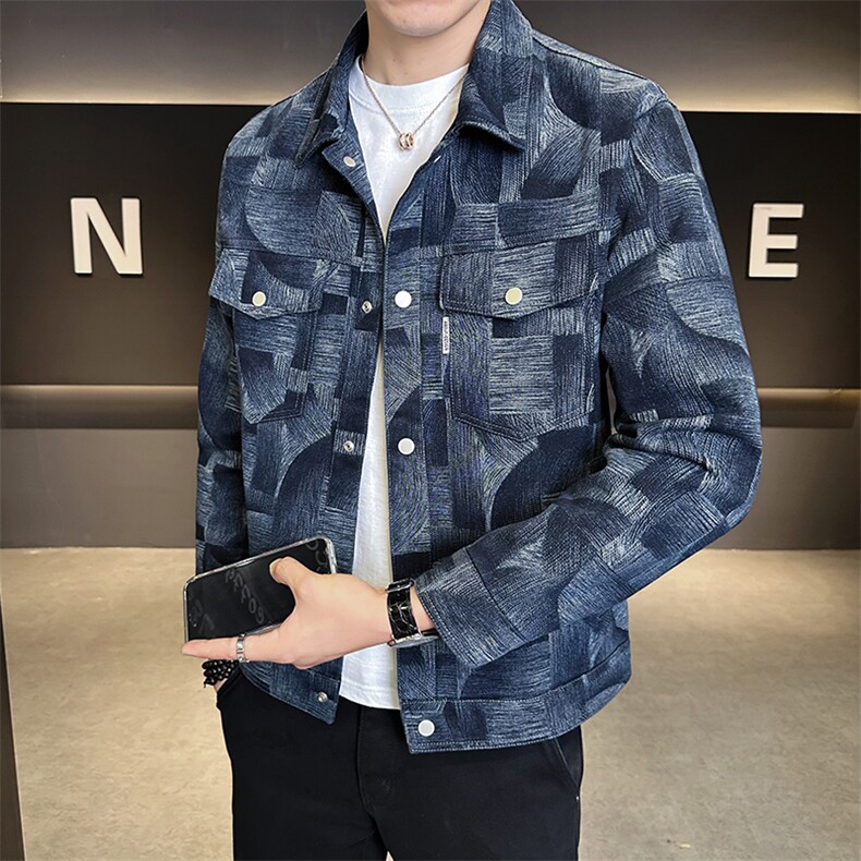牛仔夹克男2025店主风秋款时尚外套牛仔上衣男士B317/5533/P125,男装工装外套,电商B317