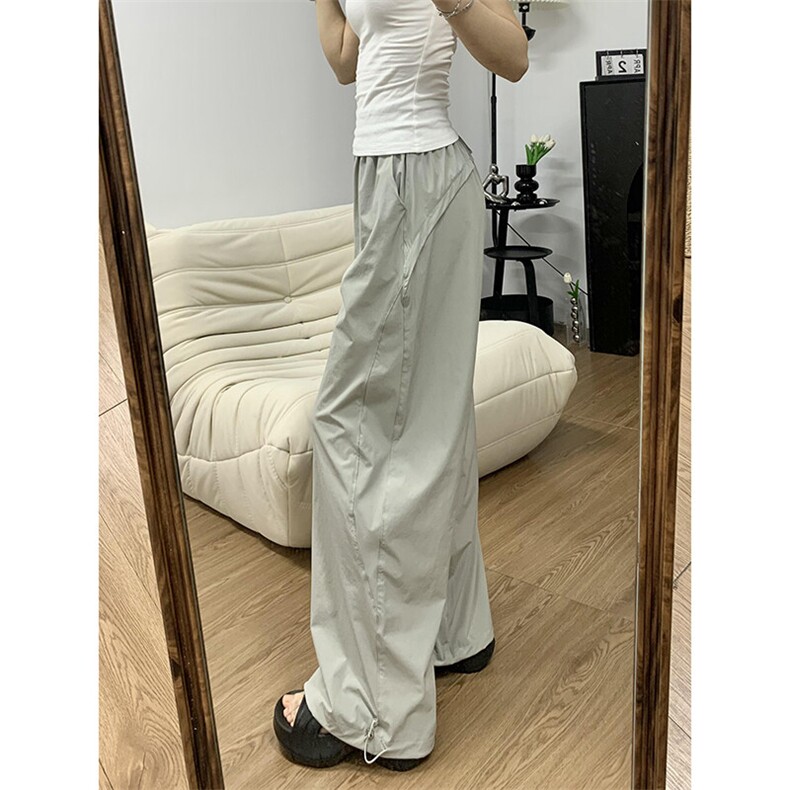 ！美式复古拼接速干休闲伞兵运动裤，女装休闲裤，星座617C