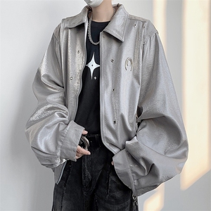 Wt30-P65美式街头潮牌短款垫肩夹克图片