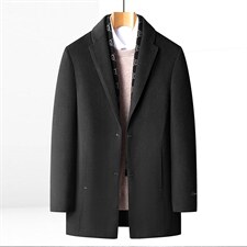 2023冬季羊毛羽绒大衣白鹅绒脱卸内胆70羊毛男装外套YS1-069-P345，男装毛呢大衣，电商B212（原钱塘6029）