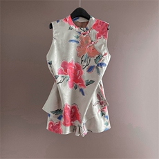 花色上衣+花色短裤（套装）