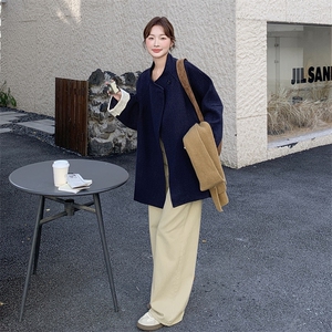 韩系高级感毛呢外套女冬季2025新款巨好看洋气百搭小个子显瘦大衣图片