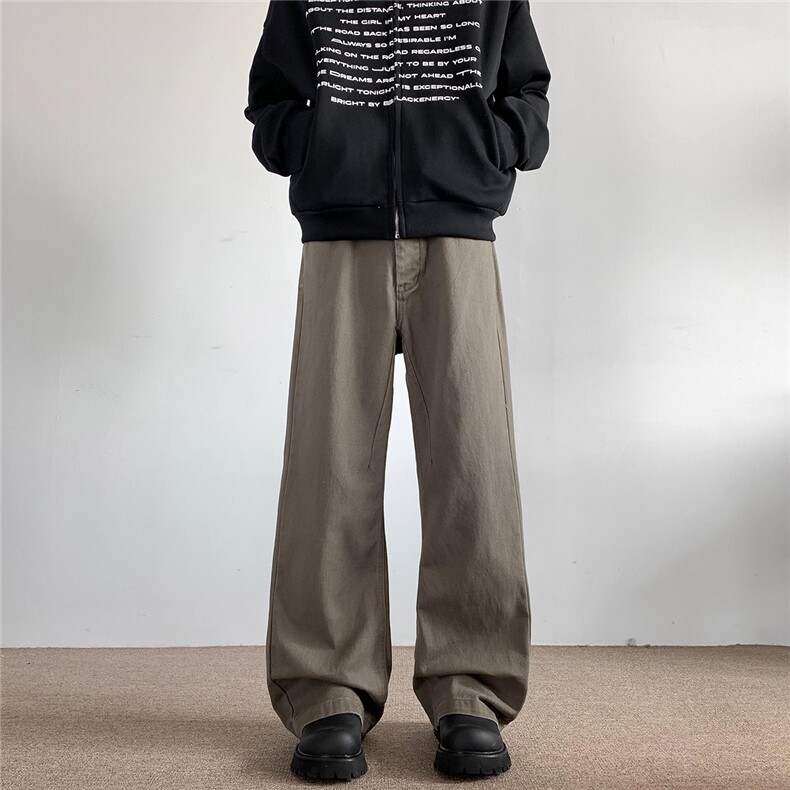 xz905-2-Z021#P65(控98）美式复古宽松阔腿休闲牛仔裤,男装牛仔裤,星座905-2