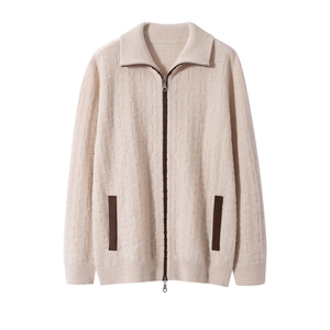 2025年秋季新款百搭男士开衫，男装羊绒套衫，榆莲羊绒