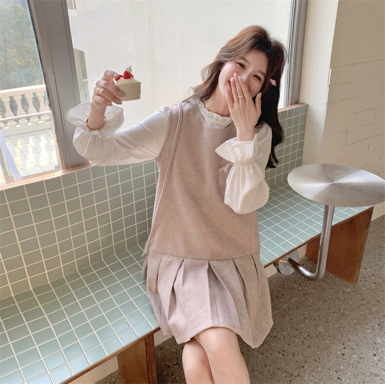 26春装新款两件套衬衫+背心裙2D044-2707-P155-K248,女装套装/套裙,2D044