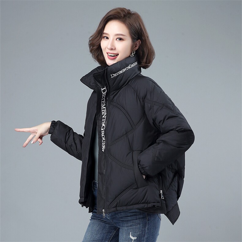 立领棉衣女短款2021新款秋冬中年妈妈小棉袄百搭加厚外套羽绒棉服,女装棉衣/棉服,伊满意