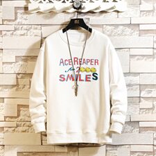 【】A003-HW3082-P45冬装新款加绒笑脸印花套头卫衣凹凸墙，男装卫衣，电商A003