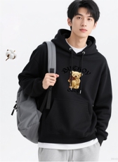 2025年秋季套头长袖冰淇淋的小熊套头通勤，女装卫衣/绒衫，花可