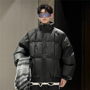 网络图 吐司方格pu皮蓬松保暖棉服防水棉衣M2509-P95图片