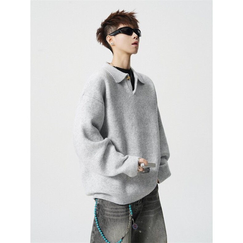 8772-P482025年秋冬新款休闲毛衣男士时尚长袖宽松针织衫上衣,男装针织衫/毛衣,电商A113