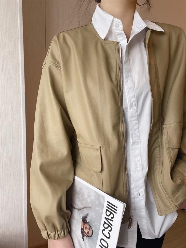 PU水洗皮外套，其它，e美格