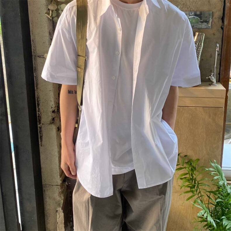 816B-CS025-P45中性风夏季ins休闲韩版衬衫韩男,男装衬衫,星座816B