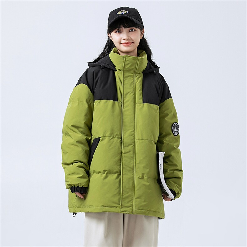 秋冬港风连帽时尚棉衣袖章宽松加厚冬季外套MY9308P-95,男装棉衣,电商A128