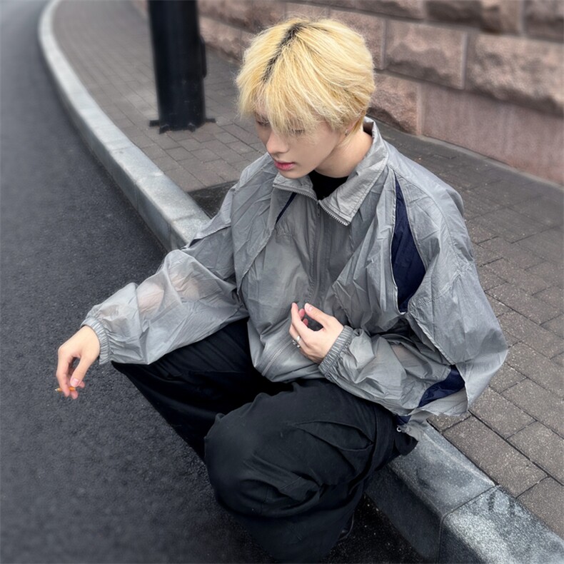 （自家图）双层宽松运动防晒衣潮ins防晒透气小众长袖2235,男装防晒衣,星座910-5