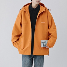 冲锋衣连帽夹克男宽松落肩纯色上衣外套DSA157B-JK727-P58，男装夹克，电商A157B