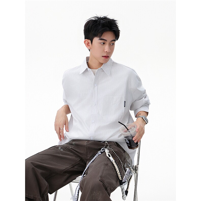 条纹长袖衬衫222-2-CS91-P68卖88，男装衬衫，星座222-2（原202-8）