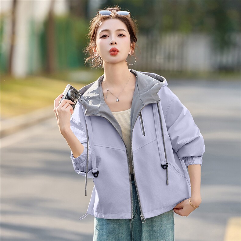 现货！现货！2026年春秋新款时尚撞色减龄百搭短款外套女，女装短外套，以桐