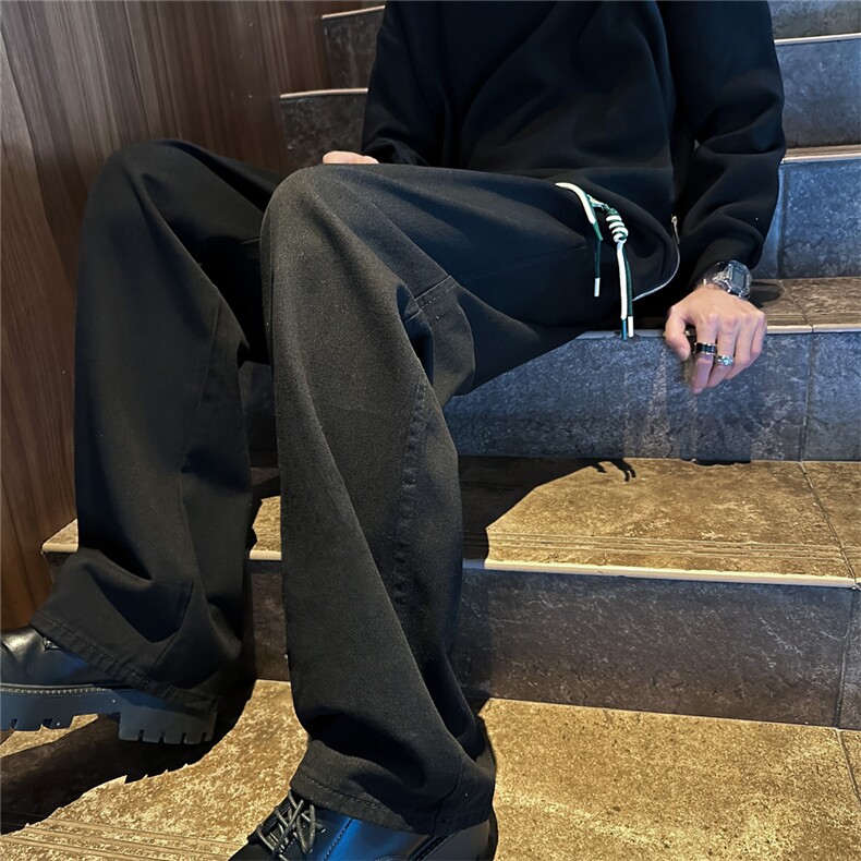 k1056-p55-控78M-5XL港风高阶黄泥黑暗拼接牛仔裤,男装牛仔裤,星座116