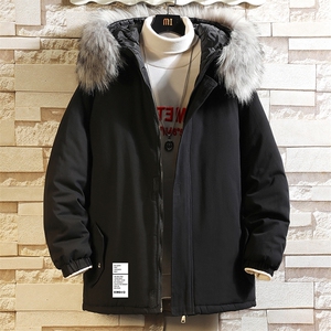MM48045-P130 冬季大毛领衣男士大码加厚袄男服 砖墙图片
