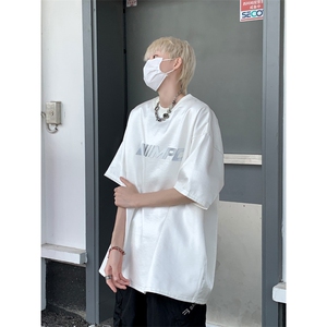男装短袖T恤 2026夏季亮面字母印花五分袖体恤XZ514-2-202456-P58图片