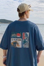 1港风印花情侣日系风潮大码M-5XL短袖T恤男DT7645P30控45，男装T恤，星座226-2