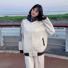 抖音得物高品质美式高街重磅结构设计拼接织带立领卫衣外套CM42，男装卫衣，电商A486